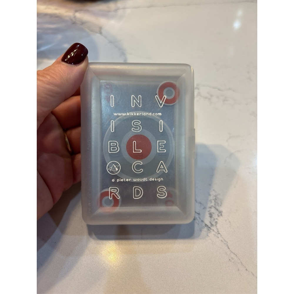 Kikkerland Invisible Playing Cards Pieter Woudt Design with Hard Case